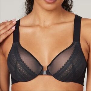 SPANX Bra-llelujah Illusion-Lace Full Coverage Bra Black/Toasted Oatmeal NWT